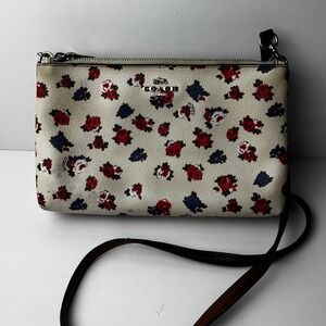 Coach In Tea Rose Shoulder Cross Body Bag Floral Print F57628